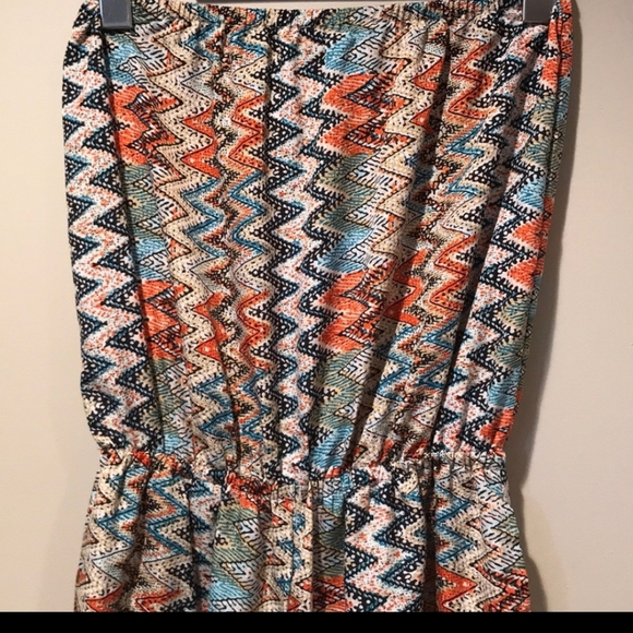 QED London Strapless Print Jumpsuit - Picture 5 of 7